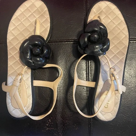 CHANEL Shoes Chanel Camelia Sandals Poshmark